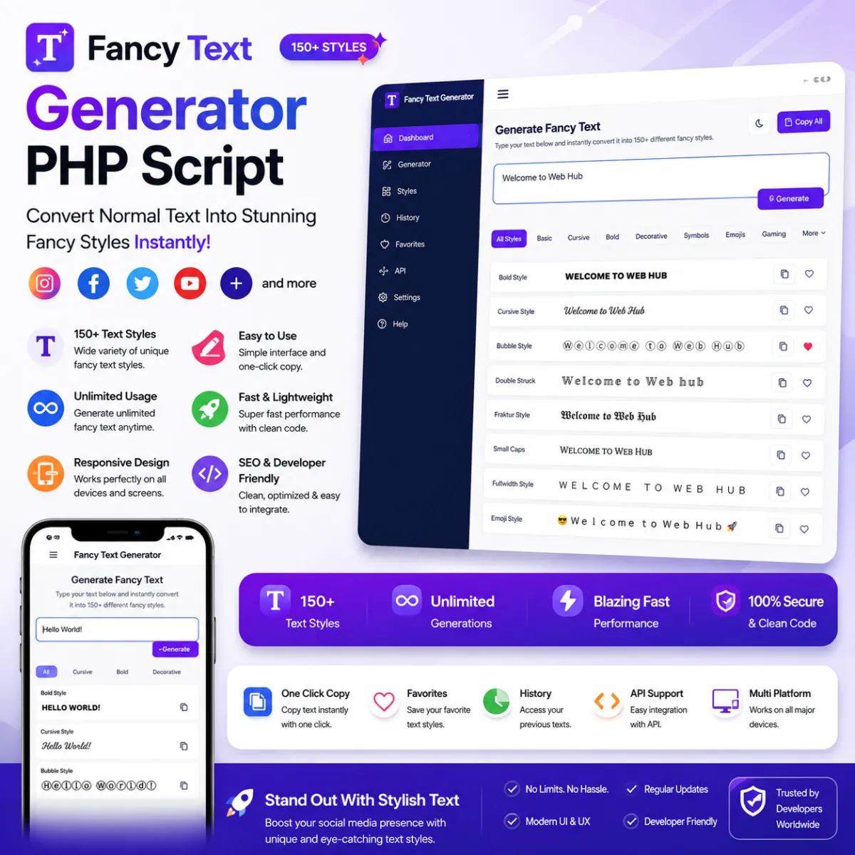 Fancy Text Generator PHP Script
