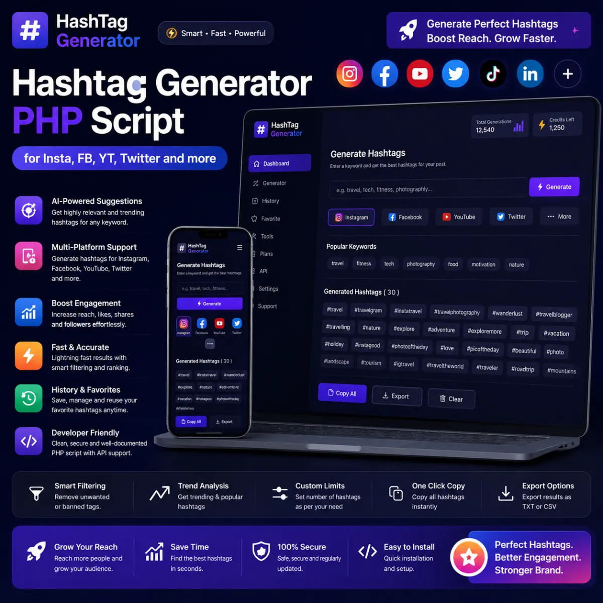HashTag Generator PHP Script