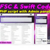 Indian Bank IFSC And Swift Code Search PHP Script With Admin Panel