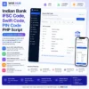 Indian Bank IFSC Code, Swift Code, PIN Code PHP Script