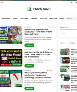 Tech, Job, Sarkari Yojana SEO Friendly Website Design For Better Speed & Ranking