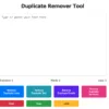 Duplicate Remover Tool