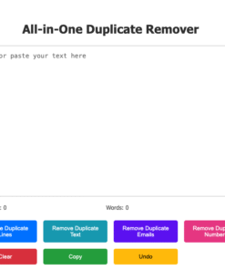 All-in-One Duplicate Remover – PHP Script for Text Cleanup