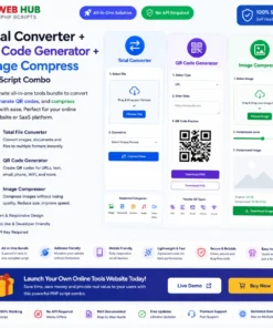 Total Converter + QR Code Generator + Image Compress PHP Script Combo