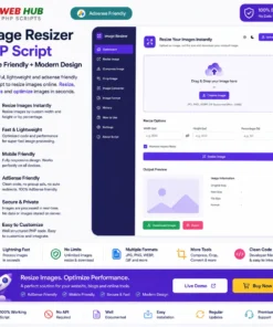 Image Resizer PHP Script – Mobile Friendly + Modern Design