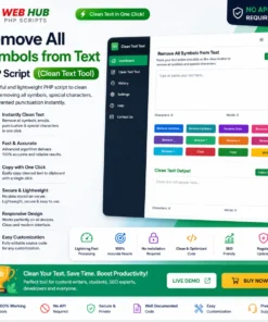 Remove All Symbols from Text – PHP Script (Clean Text Tool)