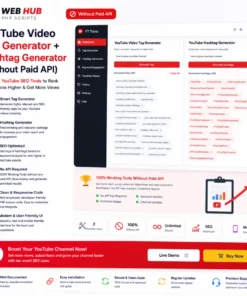 YouTube Video Tag Generator + Hashtag Generator