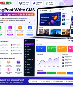 BlogPost Write CMS PHP Script with Admin Panel
