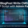 BlogPost Write CMS PHP Script with Admin Panel