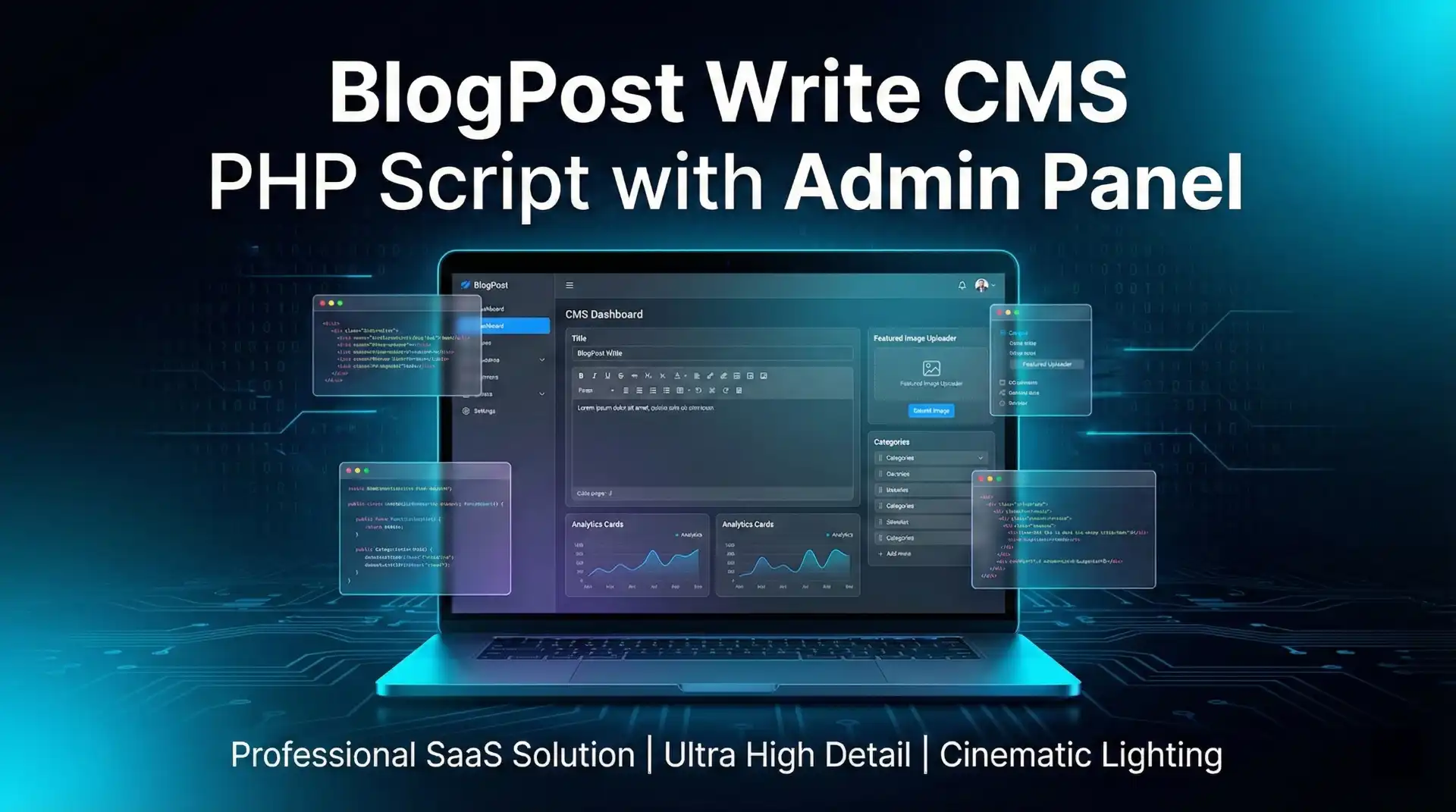 BlogPost Write CMS PHP Script with Admin Panel