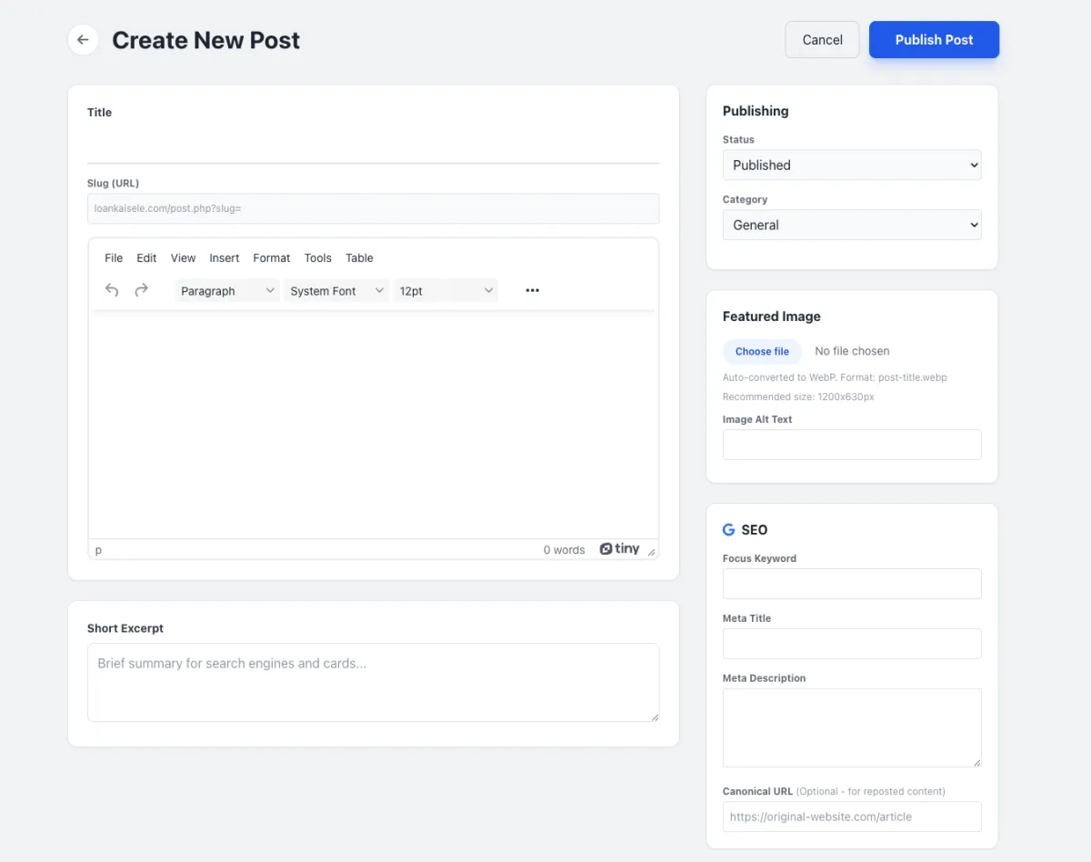 BlogPost Write CMS PHP Script with Admin Panel - Image 4