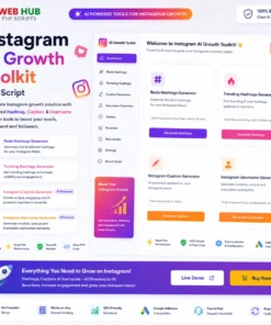 Instagram AI Growth Toolkit – Hashtag, Caption & Username Generator PHP Script