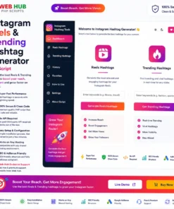Instagram Reels & Trending Hashtag Generator – PHP Script