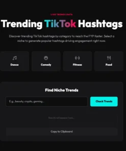 Alternative view of TikTok & YouTube Hashtag Generator PHP Script