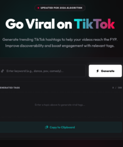 TikTok & YouTube Hashtag Generator PHP Script
