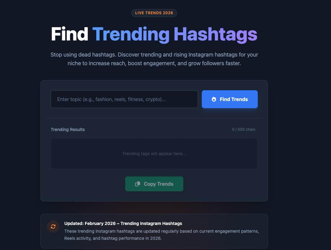 Instagram Reels & Trending Hashtag Generator – PHP Script - Image 3